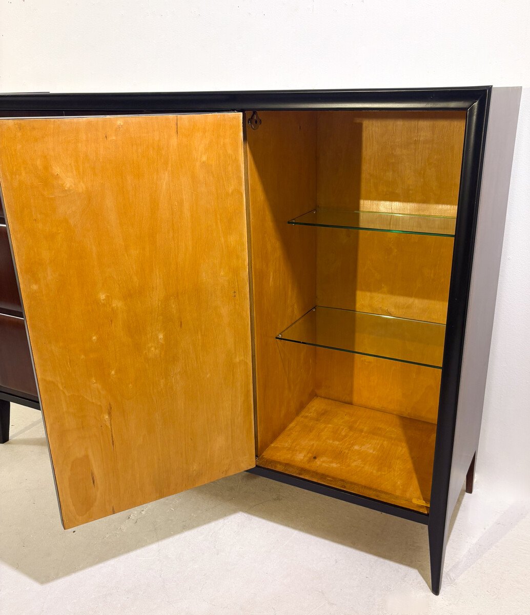 In The Style Of Osvaldo Borsani, Sideboard With Three Doors, Italy, Circa 1960-photo-7