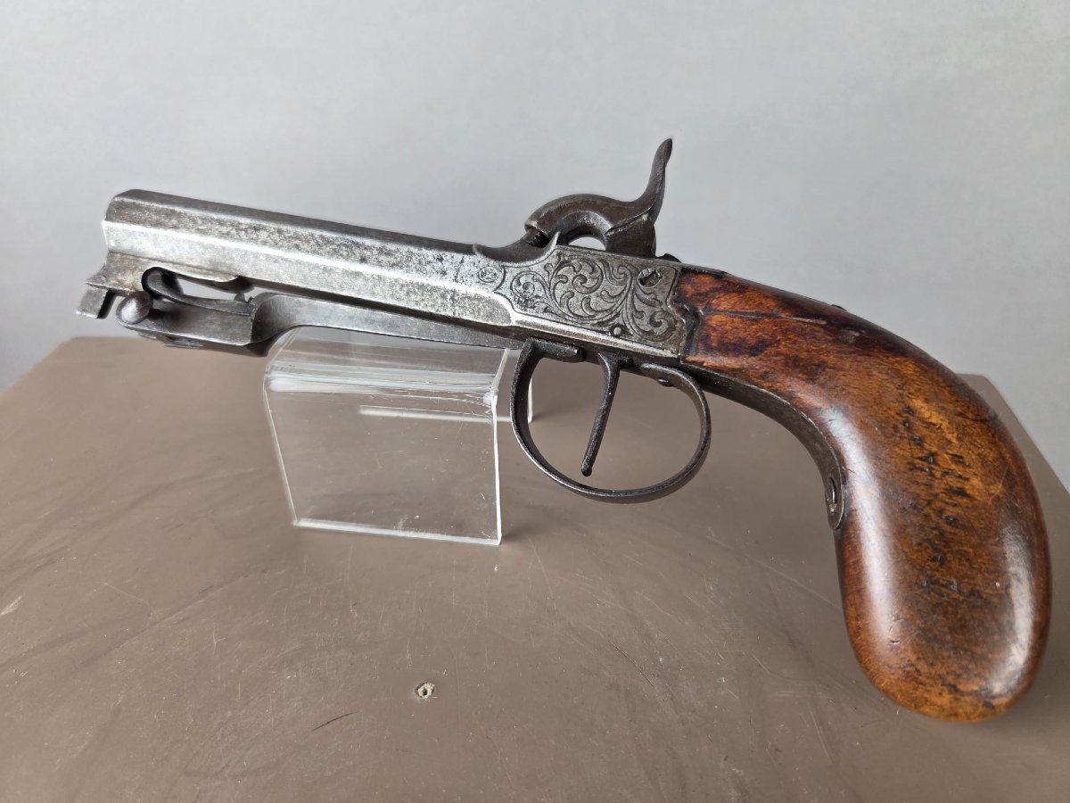 Box-type Percussion Pistol, Throwing Bayonets, Liège, Circa 1890