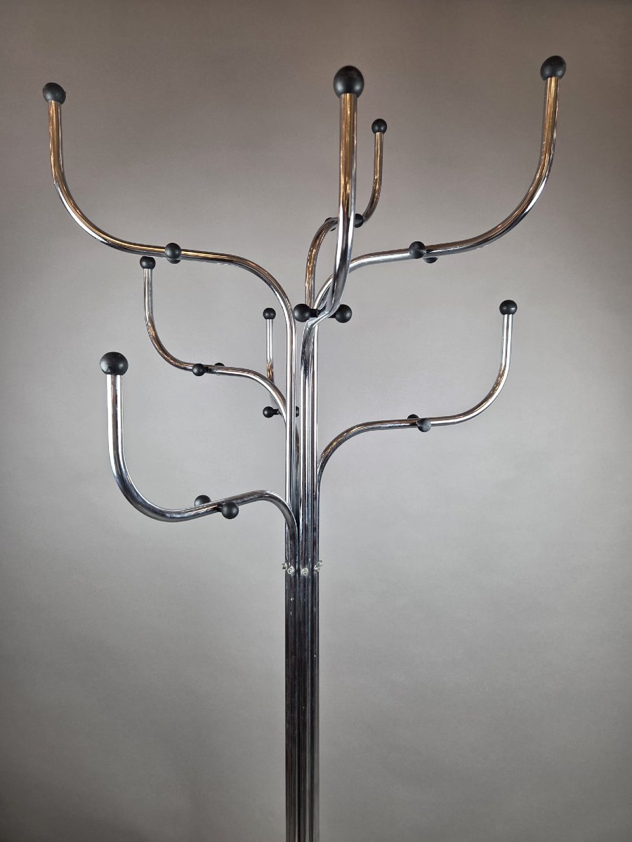 Sidse Werner pour Fritz Hansen, porte manteau en métal chromé, vers 1970-photo-2