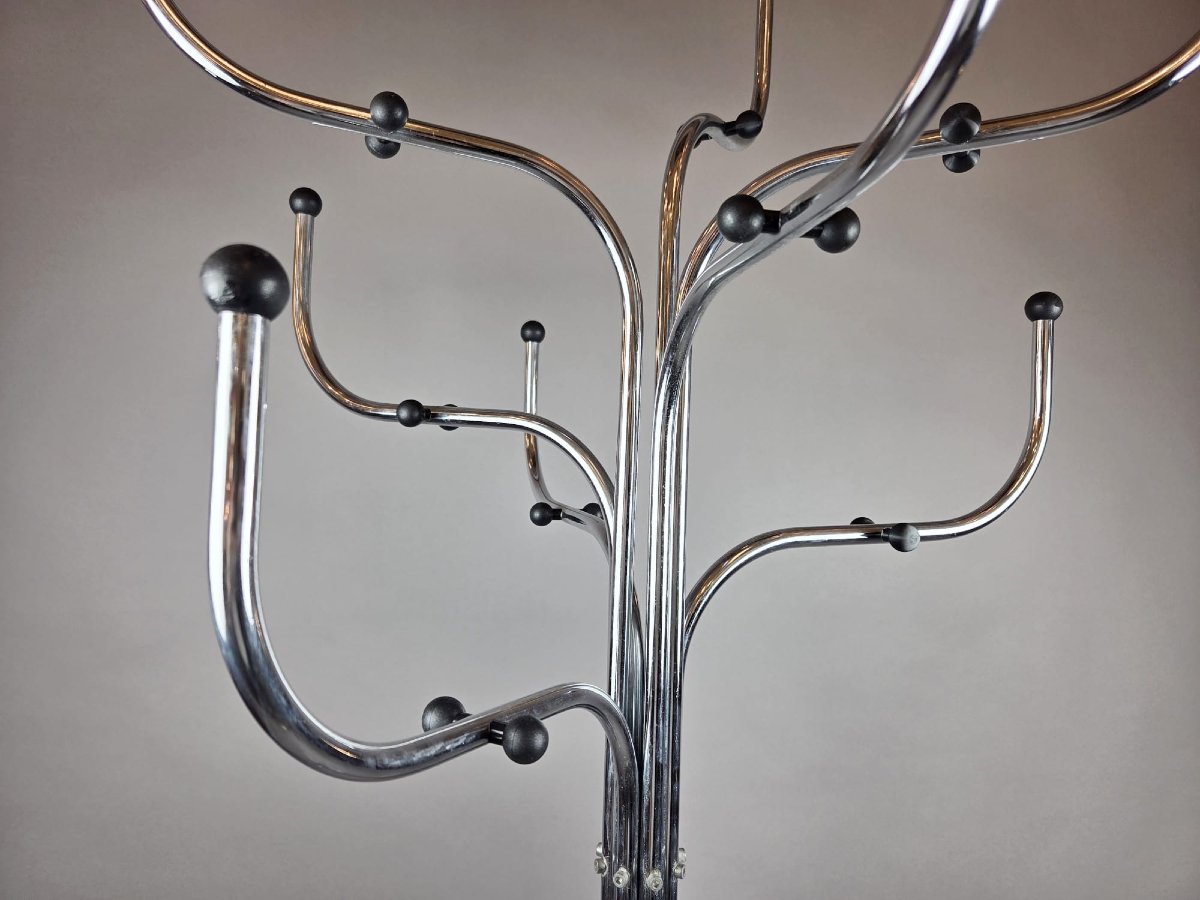 Sidse Werner pour Fritz Hansen, porte manteau en métal chromé, vers 1970-photo-3