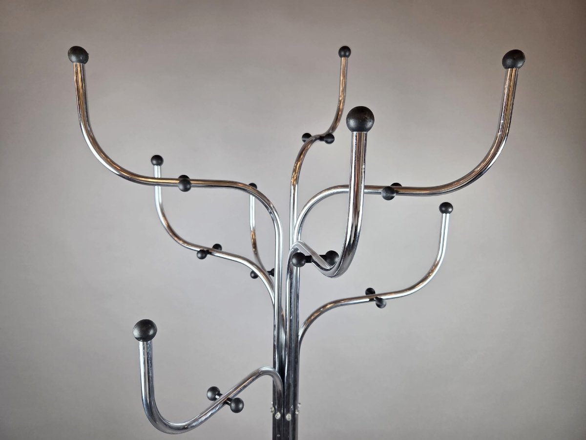 Sidse Werner pour Fritz Hansen, porte manteau en métal chromé, vers 1970-photo-2
