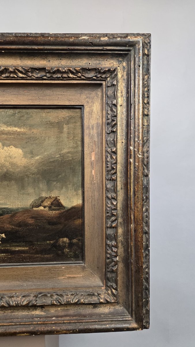 Oil On Canvas, Pastoral Landscape, Attributed To John Constable, 19th Century-photo-1