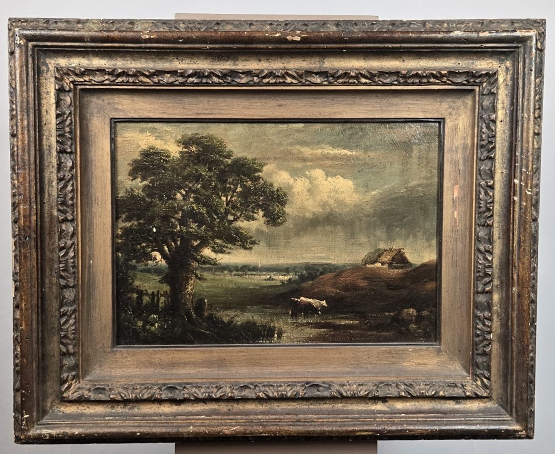 Oil On Canvas, Pastoral Landscape, Attributed To John Constable, 19th Century