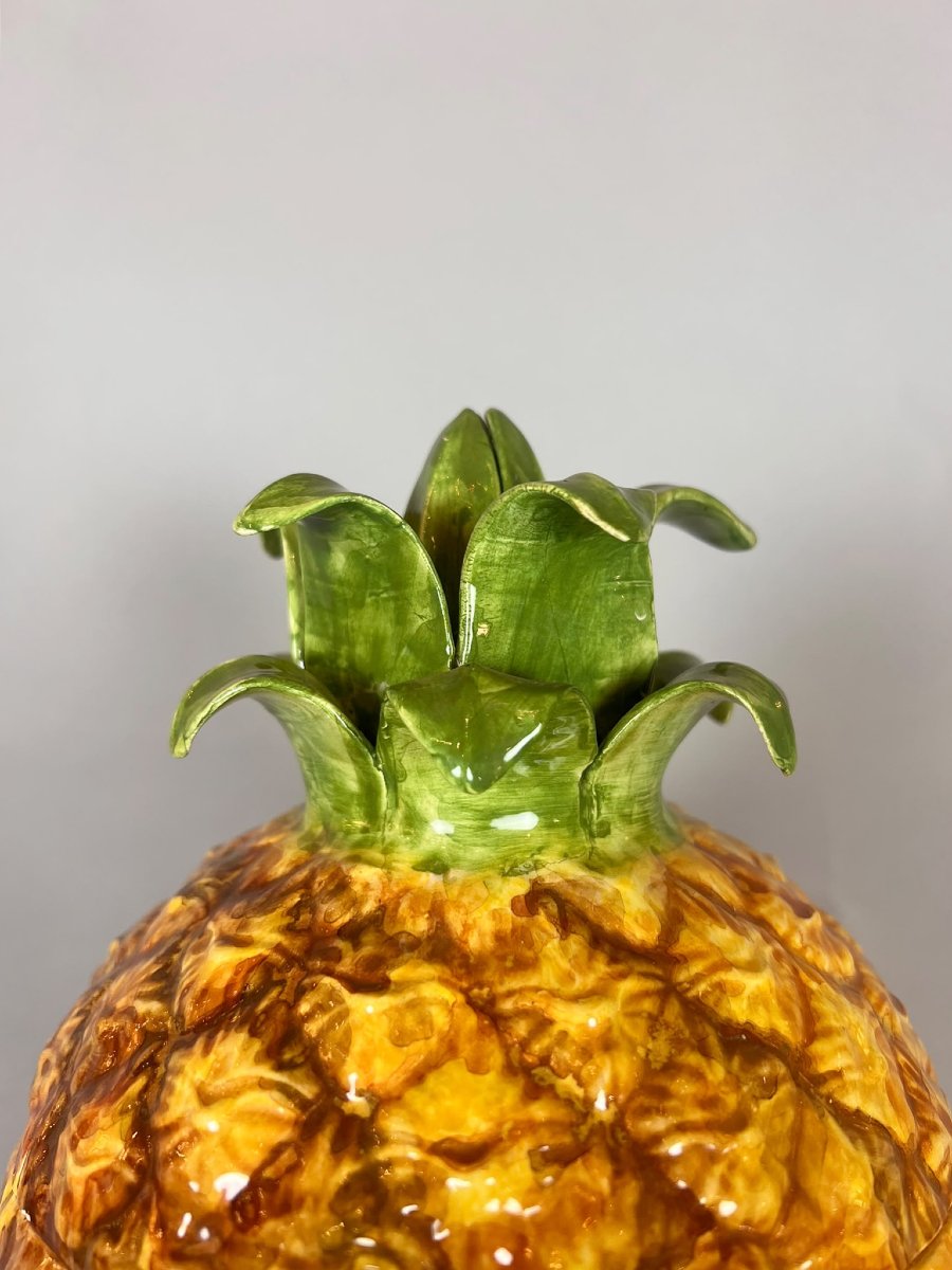 Ceramic Pineapple-shaped Candy Dish, Italy, 1964-photo-3