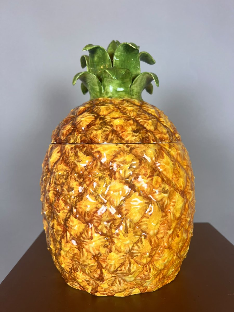 Ceramic Pineapple-shaped Candy Dish, Italy, 1964-photo-4