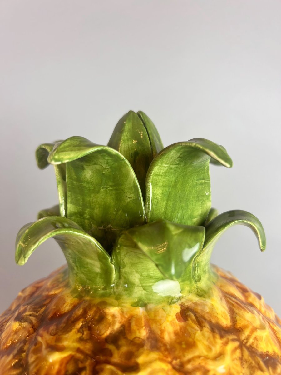 Ceramic Pineapple-shaped Candy Dish, Italy, 1964-photo-3