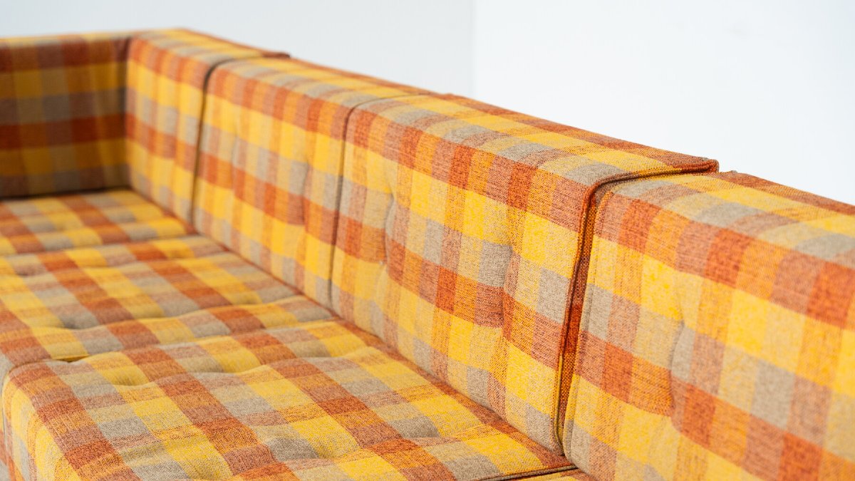 Modern Mid-century Modular Sofa, Original Fabric, 1970s-photo-1