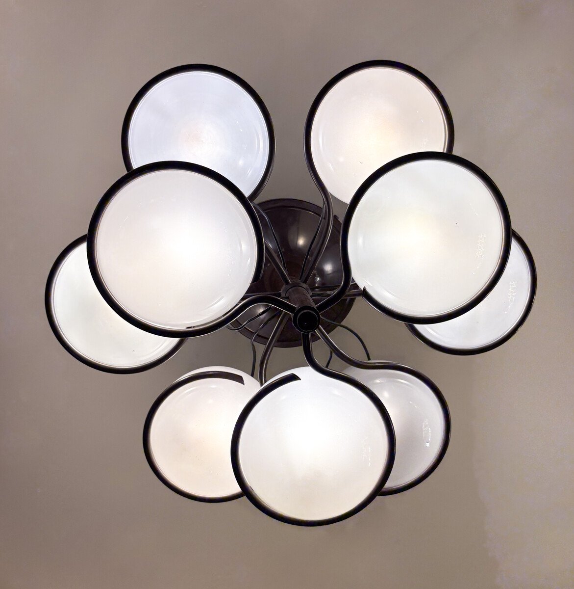 Chandelier Mod. 2042-9 par Gino Sarfatti pour Arteluce, Italie, années 1960-photo-2