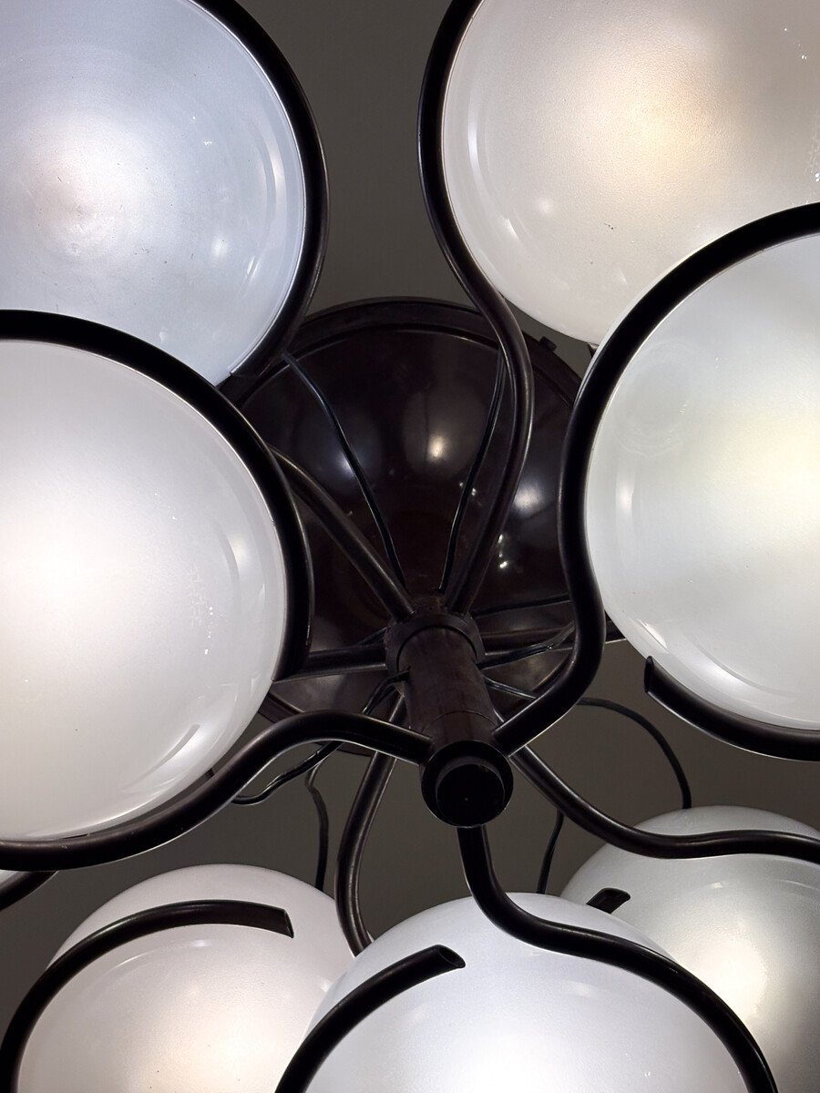 Chandelier Mod. 2042-9 par Gino Sarfatti pour Arteluce, Italie, années 1960-photo-4