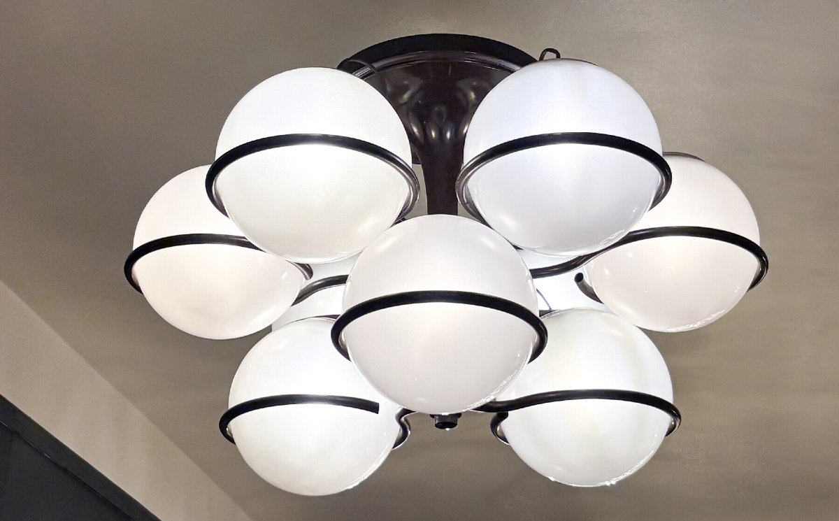 Chandelier Mod. 2042-9 par Gino Sarfatti pour Arteluce, Italie, années 1960
