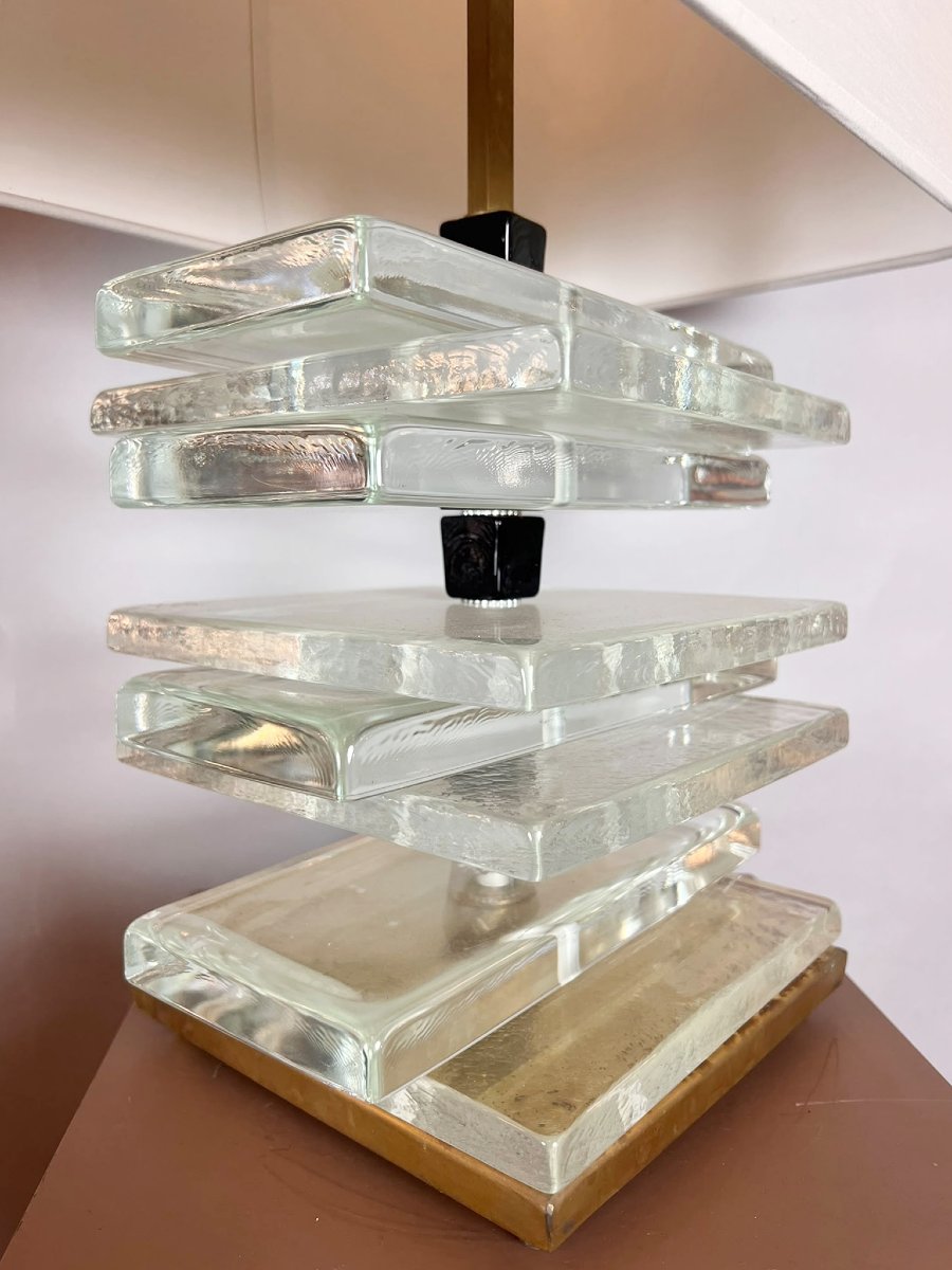 Pair Of Glass Lamps, Italy, 20th Century-photo-4