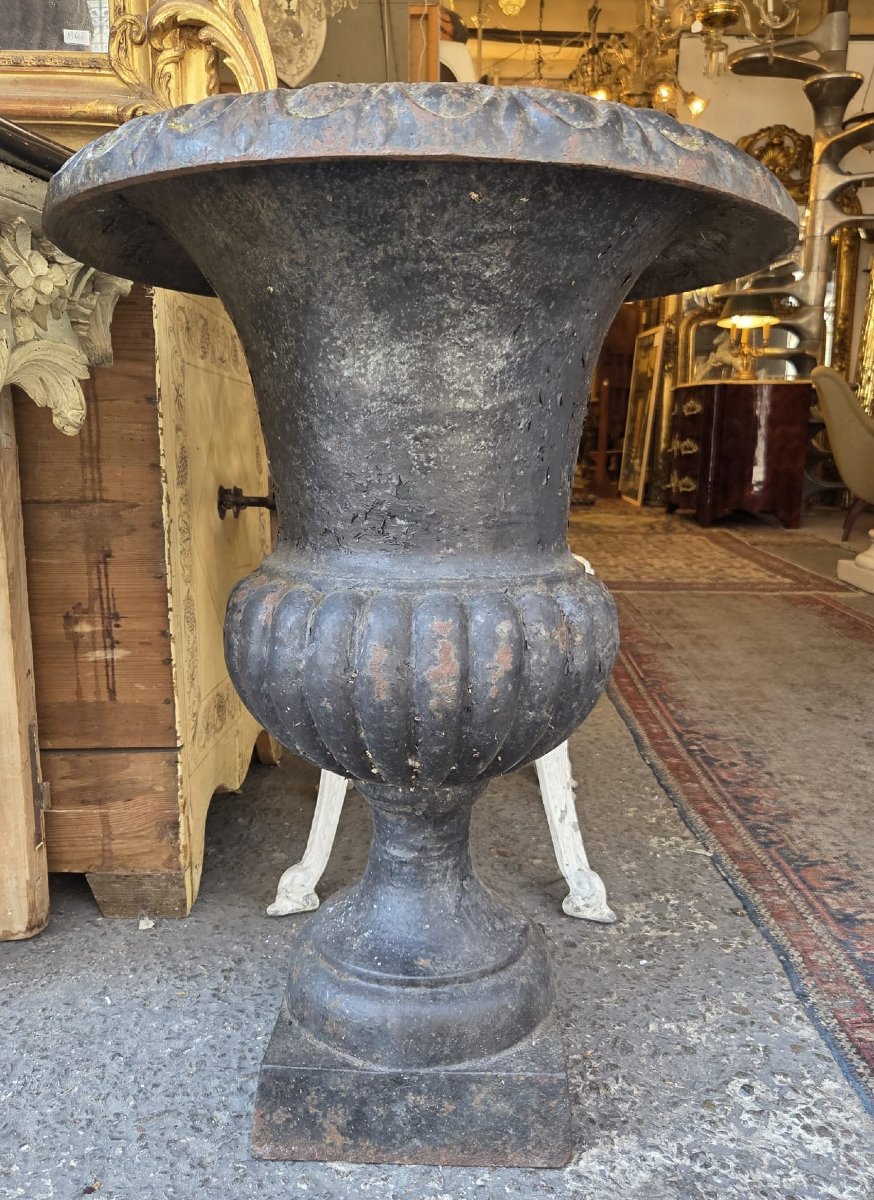 Paire de vases Médicis en fonte, début 20th