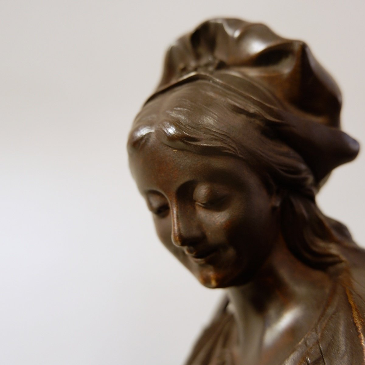 Auguste De Wever (1836–1910), Bronze Sculpture "innocence," 19th Century.-photo-4