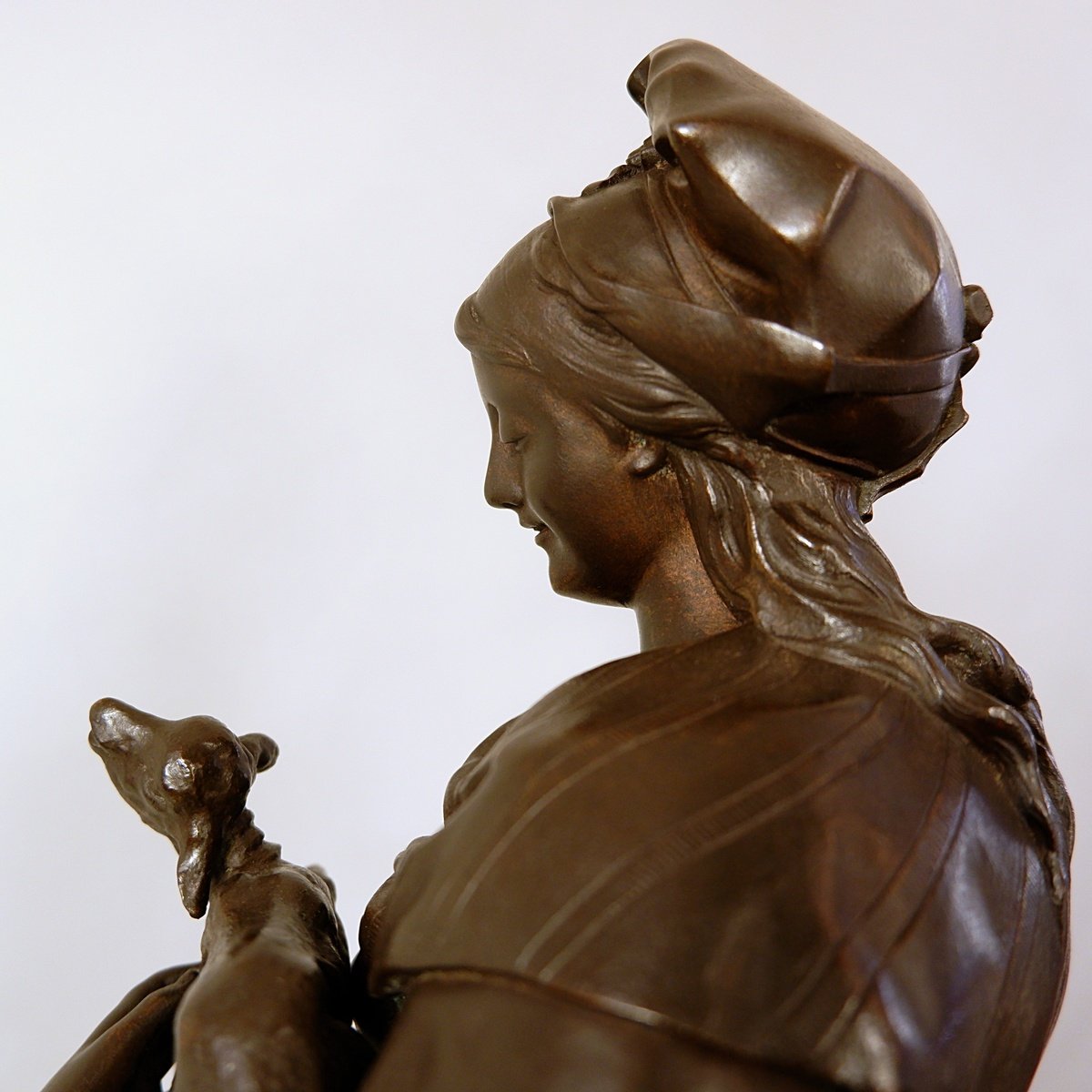 Auguste De Wever (1836–1910), Bronze Sculpture "innocence," 19th Century.-photo-8