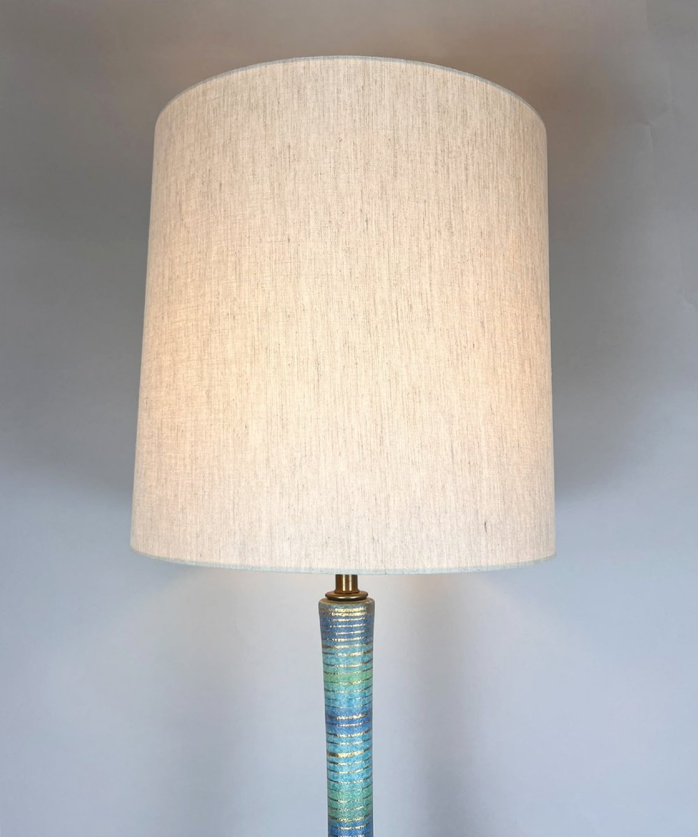 Lampe américaine en grès, années 1950-1960.-photo-4