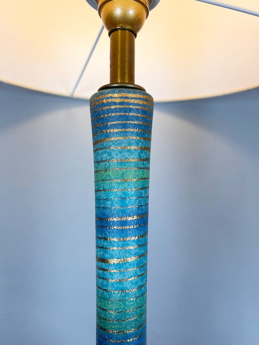 Lampe américaine en grès, années 1950-1960.-photo-1