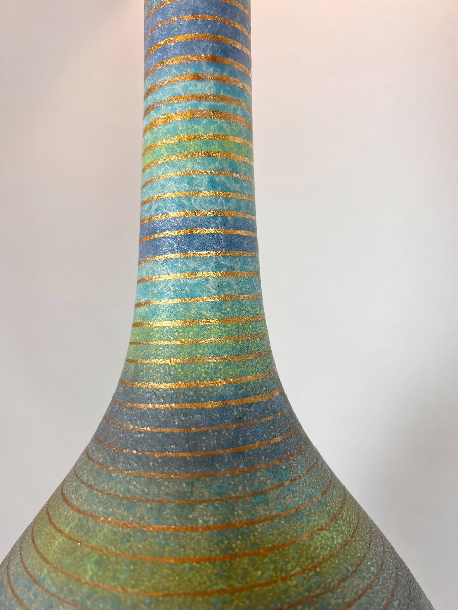 Lampe américaine en grès, années 1950-1960.-photo-3