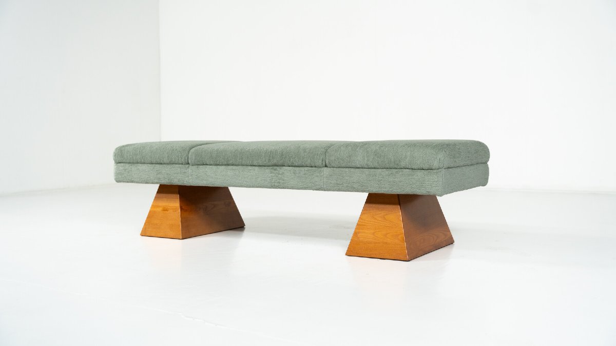 Banquette contemporaine, bois et tissu, Italie-photo-2