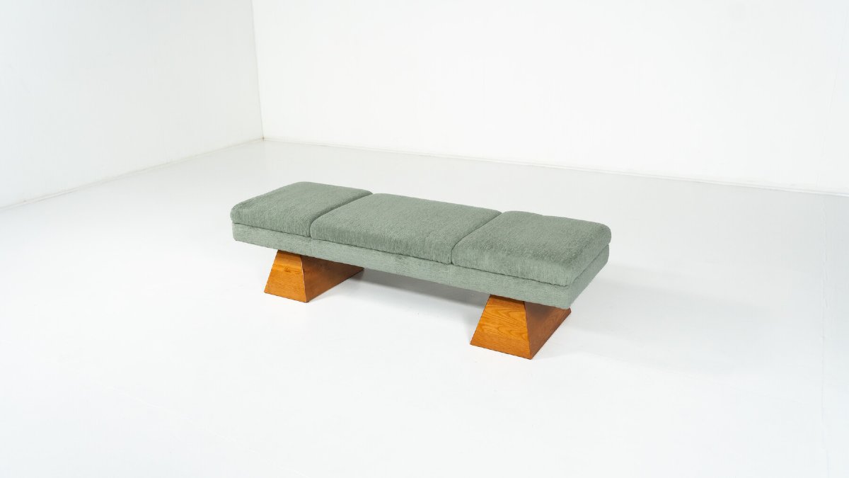 Banquette contemporaine, bois et tissu, Italie-photo-3