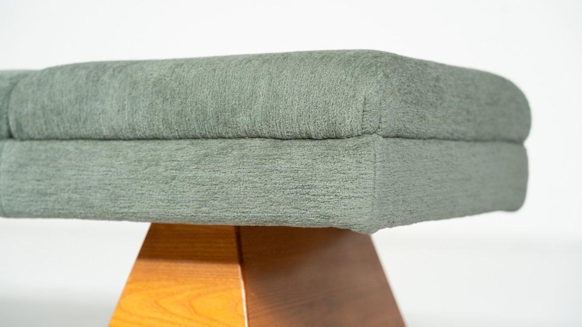 Banquette contemporaine, bois et tissu, Italie-photo-1