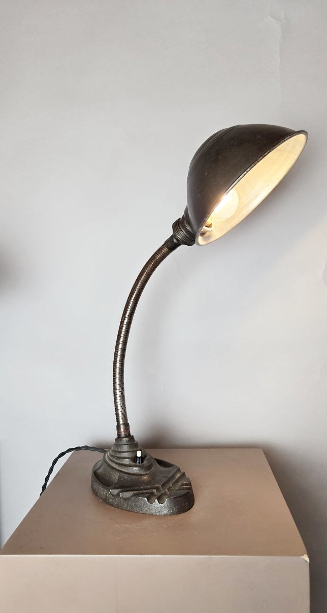 Pair Of Belgian Industrial Lamps, Erpe, 20th Century-photo-3