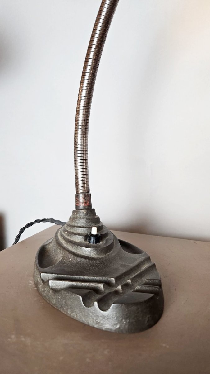 Pair Of Belgian Industrial Lamps, Erpe, 20th Century-photo-2