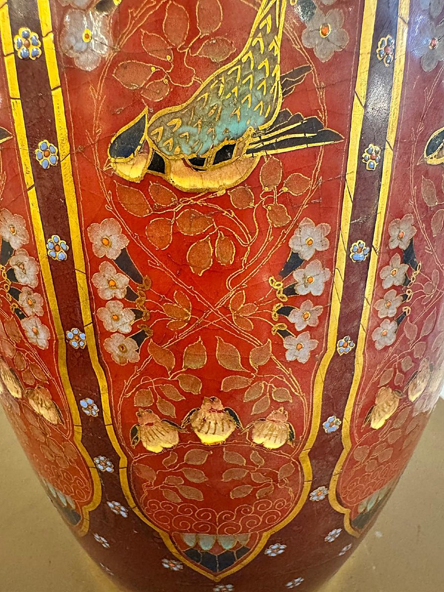 Emile Fischer, Budapest—art Nouveau Vase With Japanese-inspired Decor, Circa 1905–1910-photo-1