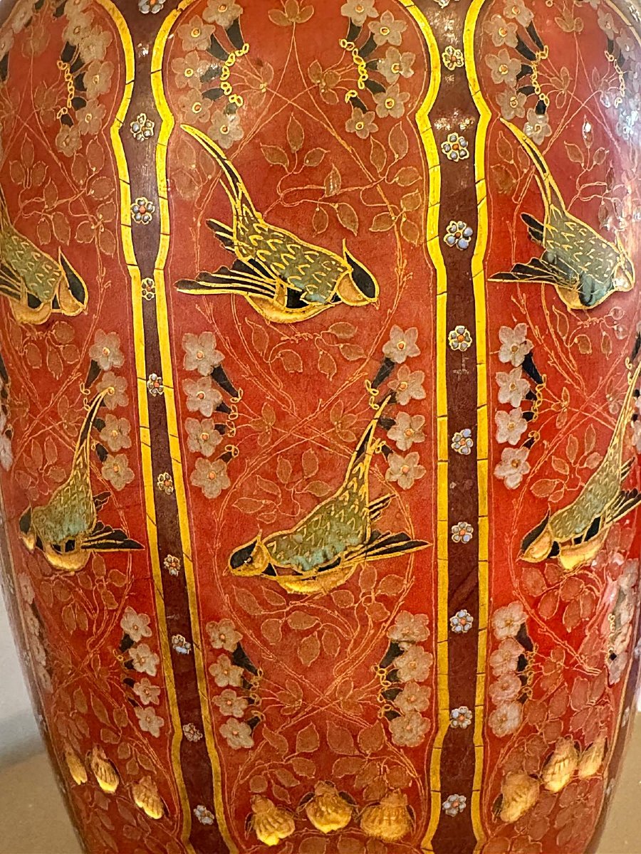Emile Fischer, Budapest—art Nouveau Vase With Japanese-inspired Decor, Circa 1905–1910-photo-5
