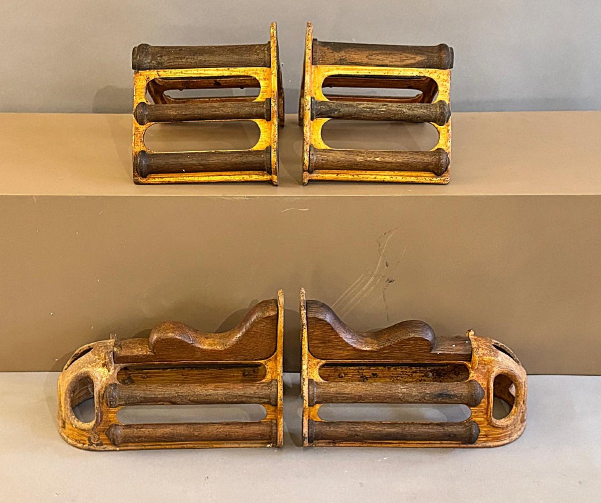 Paire de porte-brides et supports de harnais équestre, XIXe siècle-photo-2