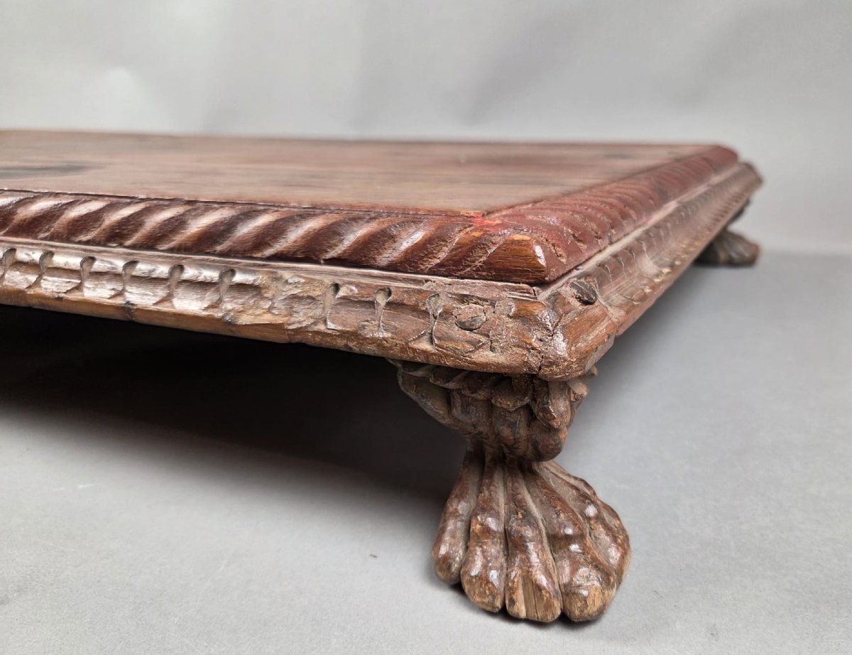 Autel de prière en bois sculpté, Inde début 20th-photo-1