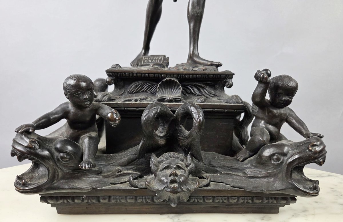 "archer," Bronze With A Brown Patina, Circa 1900-photo-2