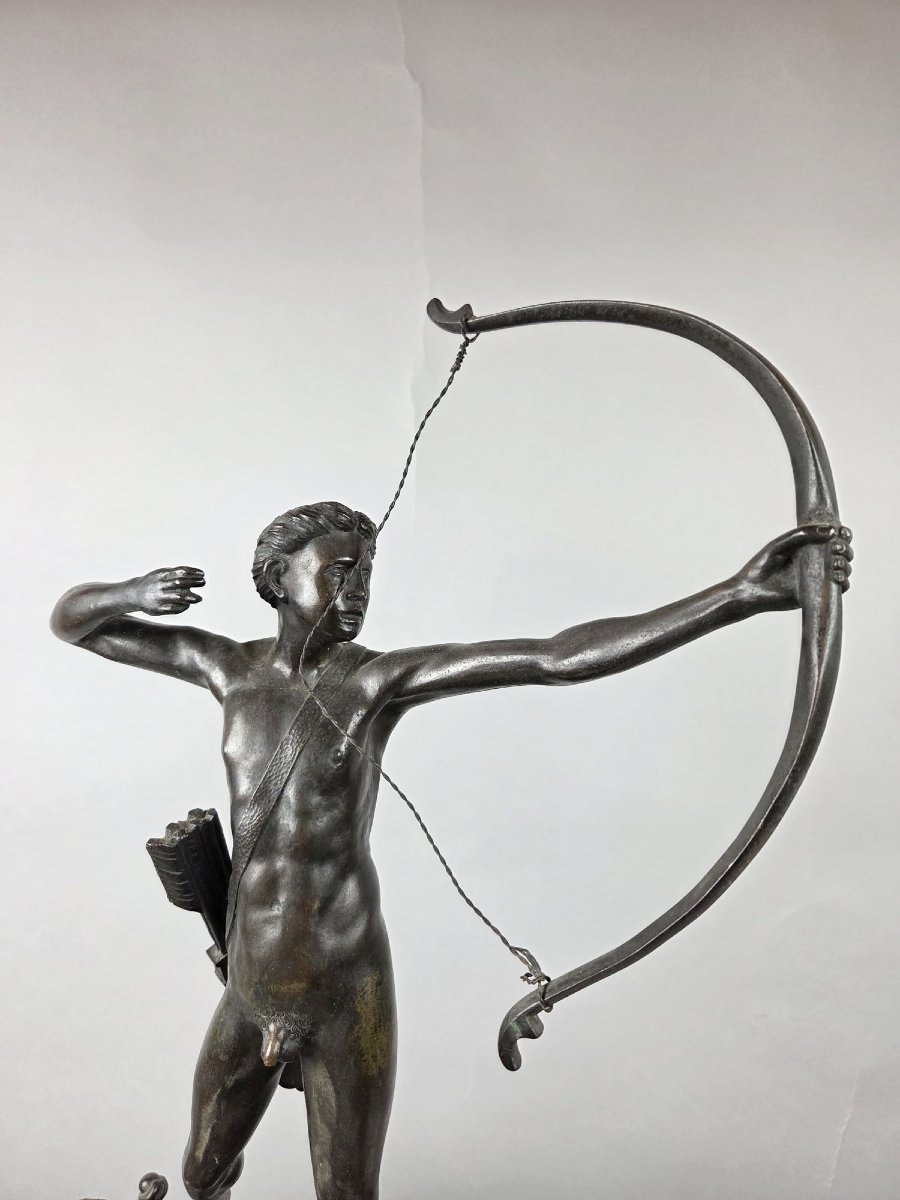 "archer," Bronze With A Brown Patina, Circa 1900-photo-2