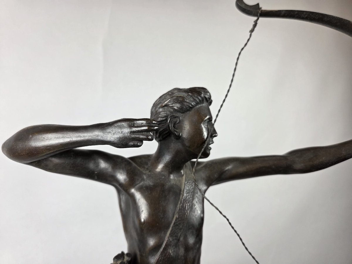 "archer," Bronze With A Brown Patina, Circa 1900-photo-3