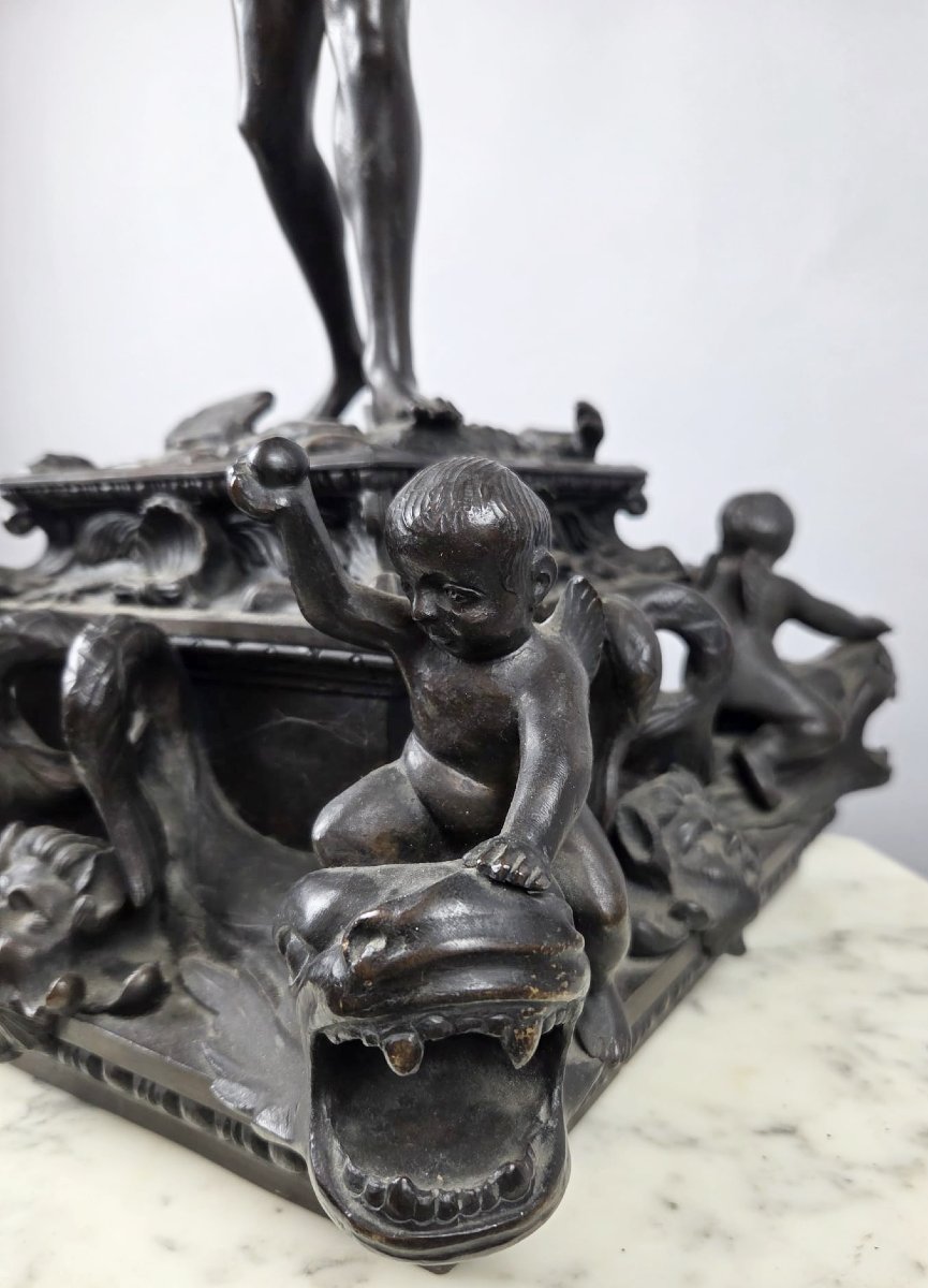 "archer," Bronze With A Brown Patina, Circa 1900-photo-4