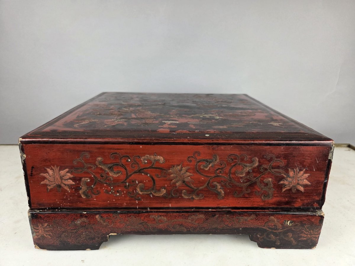 Lacquered Wooden Wedding Box, China, Early 20th Century-photo-2