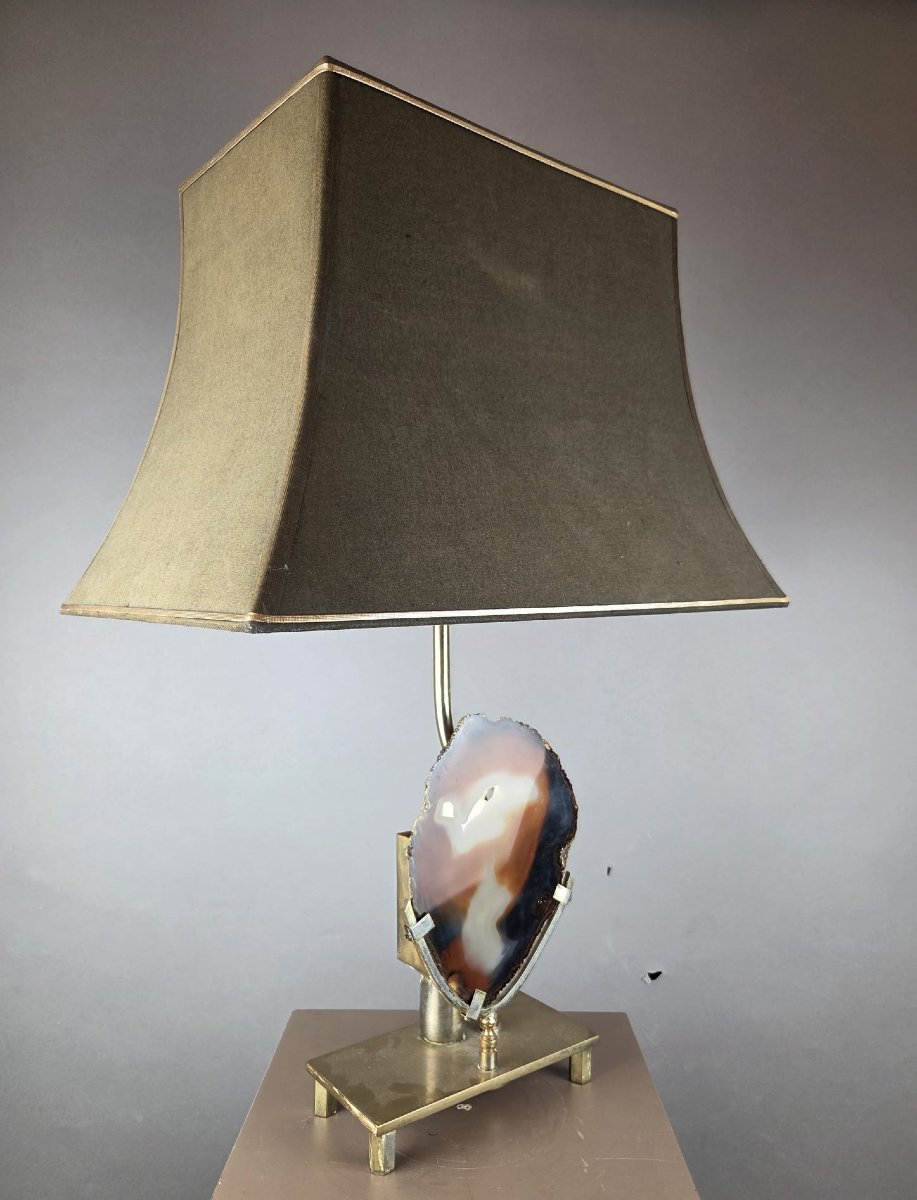 Willy Dario, lampe Agathe, laiton vers 1970-photo-3