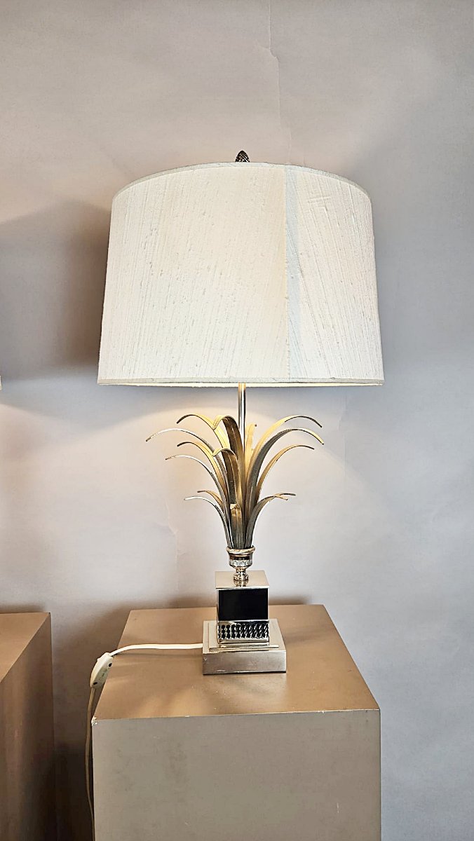 Pair Of "pineapple" Lamps, Hollywood Regency Style, In The Style Of Boulanger.-photo-4