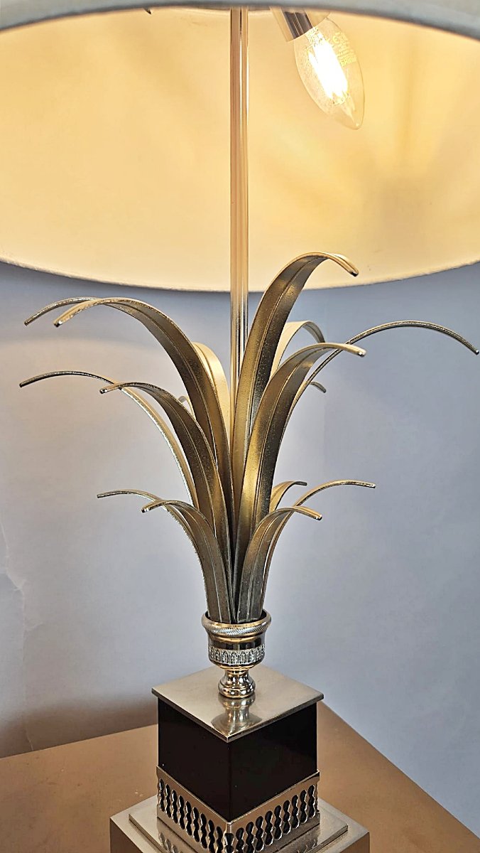 Pair Of "pineapple" Lamps, Hollywood Regency Style, In The Style Of Boulanger.-photo-1