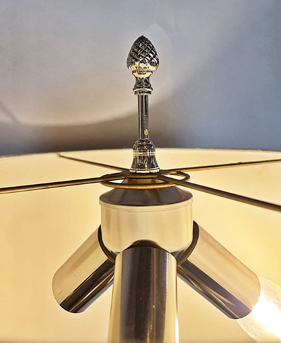 Pair Of "pineapple" Lamps, Hollywood Regency Style, In The Style Of Boulanger.-photo-3