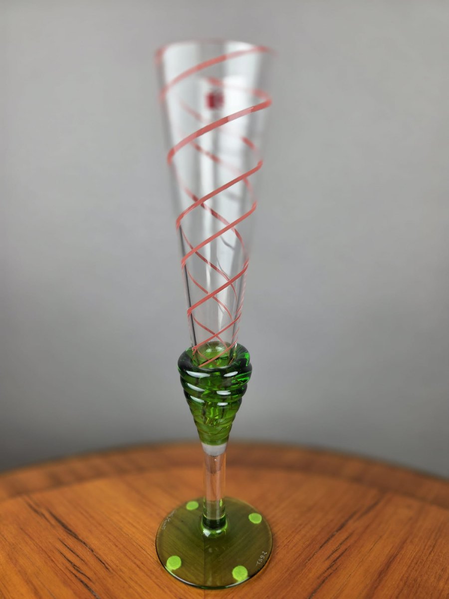 Carlo Moretti, Ensemble de 9 verres Murano, signé et daté, 20th-photo-7