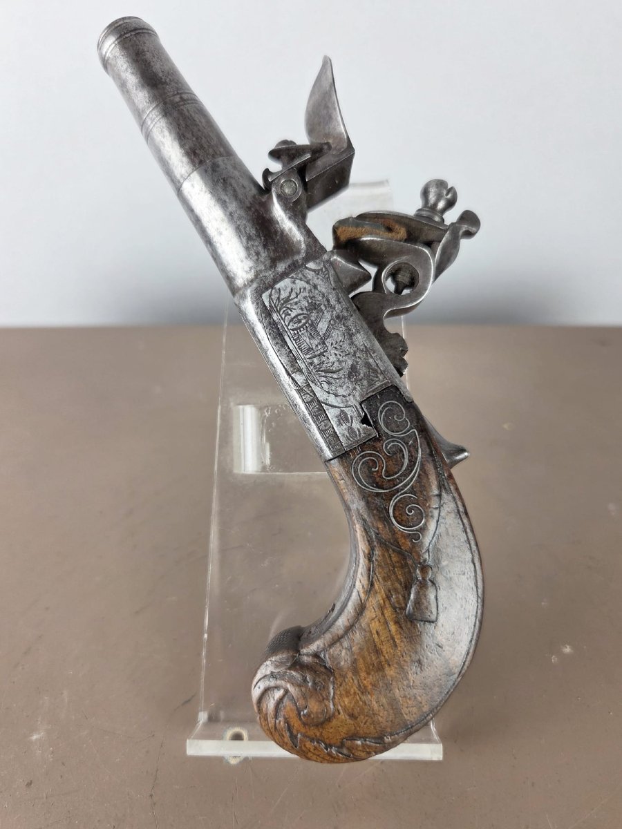 Dueling Set Including 2 Flintlock Pistols And Accessories, 19th-photo-4