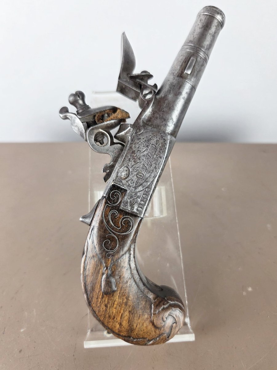 Dueling Set Including 2 Flintlock Pistols And Accessories, 19th-photo-3