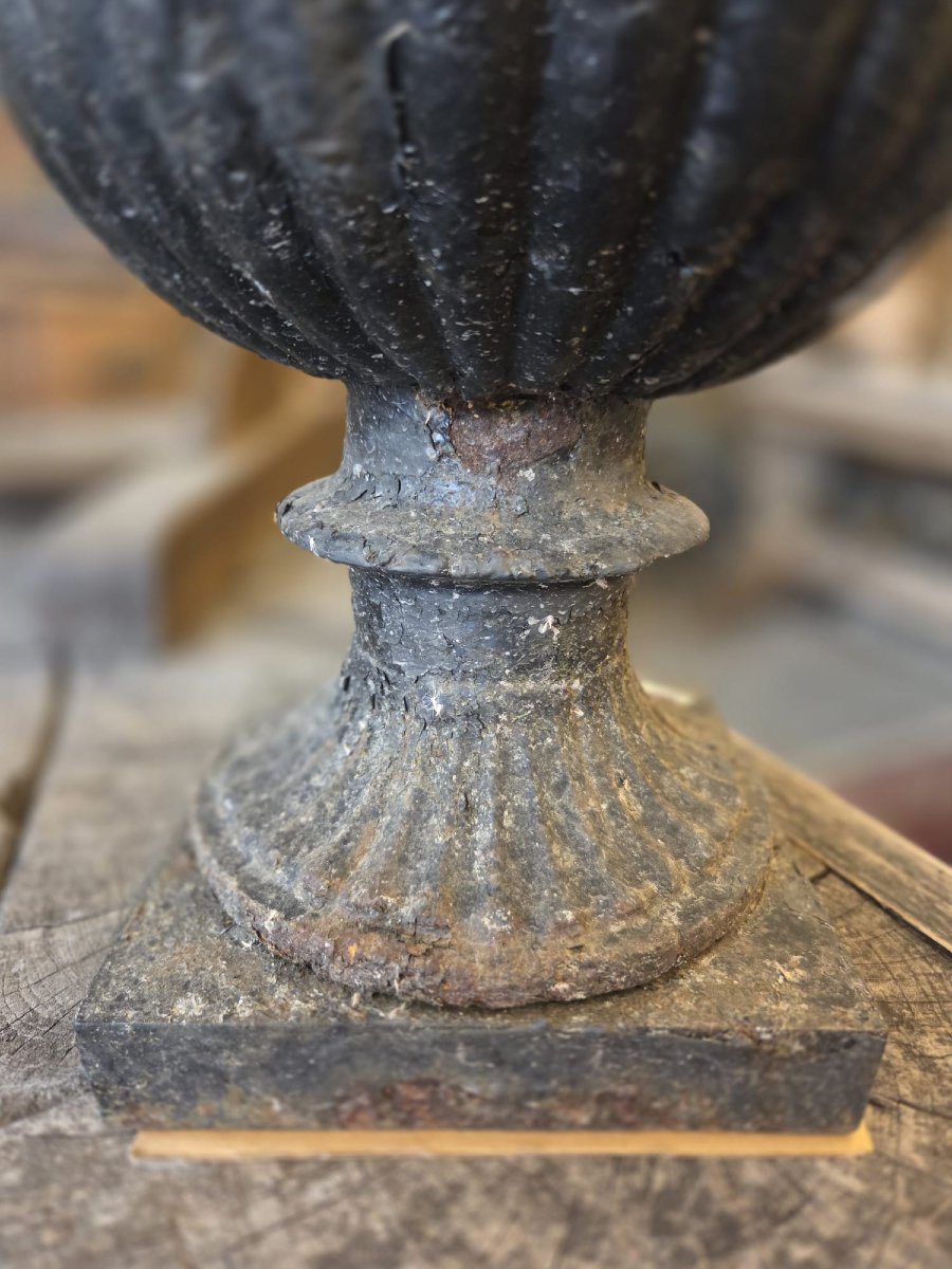 Pair Of Cast-iron Medici Vases-photo-4