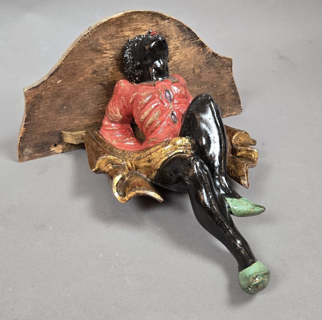 Pair Of Small Polychrome Wooden Side Tables, Italy, 20th Century-photo-1