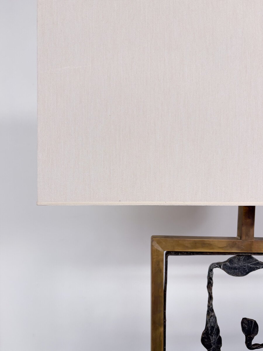 Pair Of Large Contemporary Table Lamps, Brass, Italy-photo-3