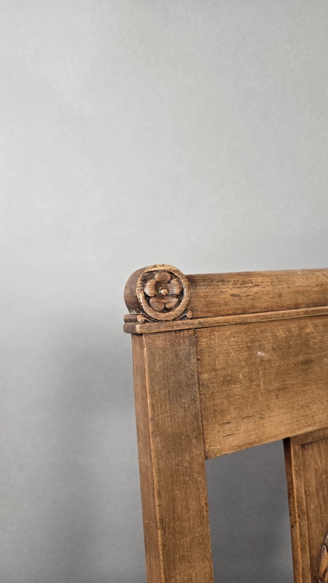 Suite de 4 chaises de style Directoire en merisier, fin 19th-photo-2