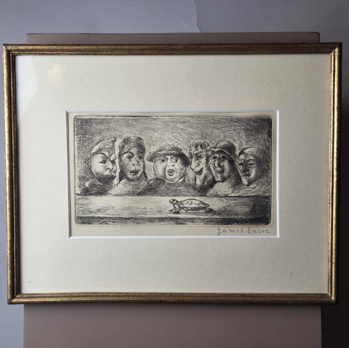 James Ensor, Eau forte d'après le tableau "Le roi peste" de 1895-photo-1
