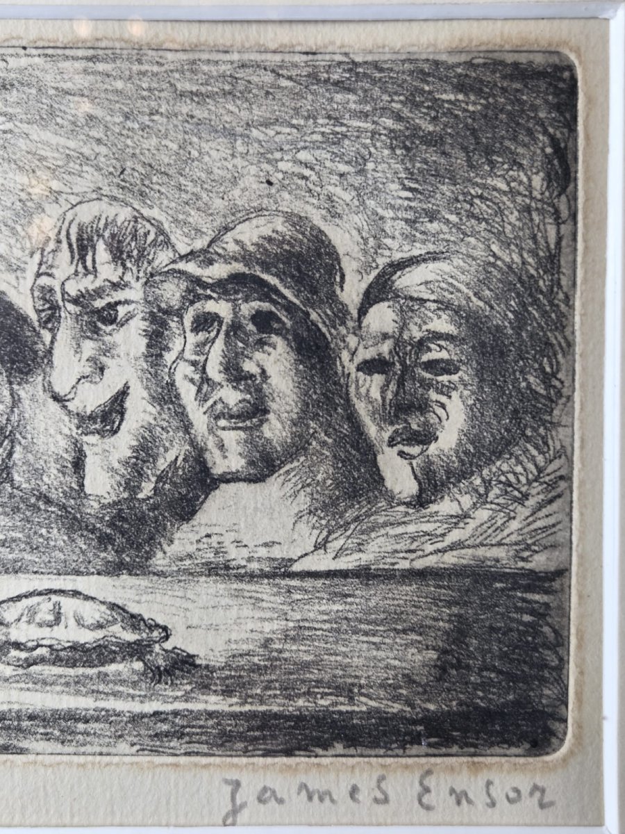 James Ensor, Eau forte d'après le tableau "Le roi peste" de 1895-photo-3