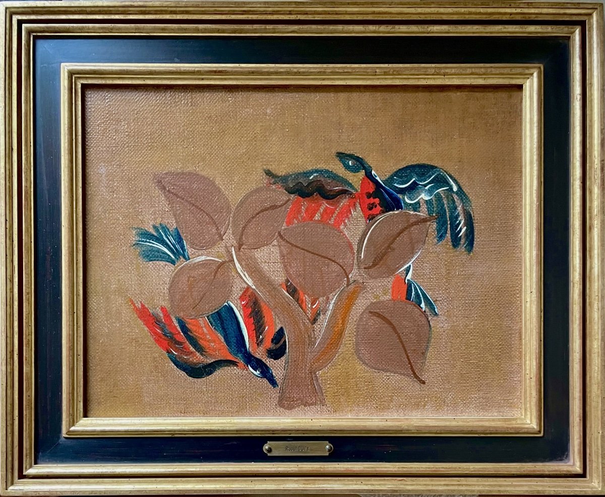 Raoul Dufy (1877–1953), *the Tree With Birds*, Oil On Canvas, Ca. 1924, Certificate Of Authenticity, 41x50 Cm, Framed-photo-6