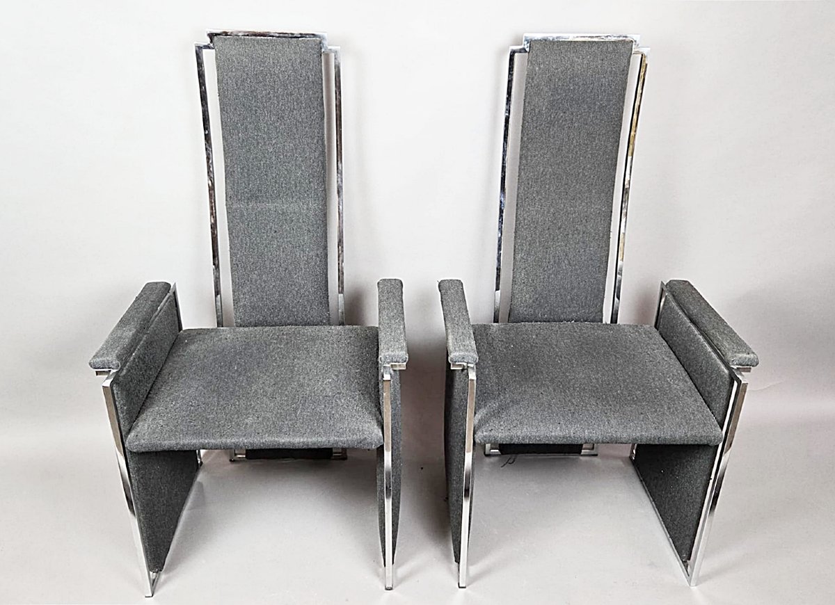 Paire de fauteuils, Willy Risso pour Roche et Bobois,1980-photo-2